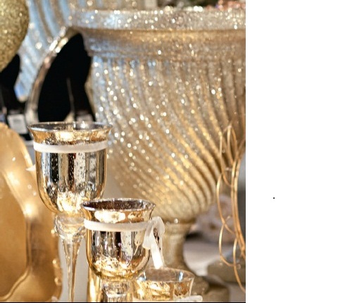 Gold Eskitme, Ayaklı Cam Mumluk 